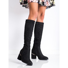 Filippo Botas de gamuza elegantes negro 1