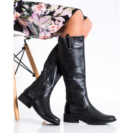 SHELOVET Botas clásicas con cuero ecológico negro 3