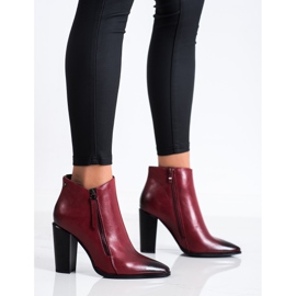 SHELOVET Botines granate en Spitz rojo 3