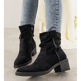 Botas negras acolchadas para mujer Cognac negro 2