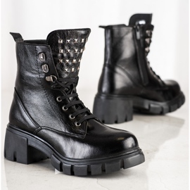 SHELOVET Trabajadores de moda con tachuelas negro 4