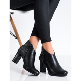 SHELOVET Botines cortos en un poste negro 2