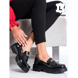 Filippo Brogues de cuero con cadena negro 1 Filippo Brogues de cuero con cadena negro 1