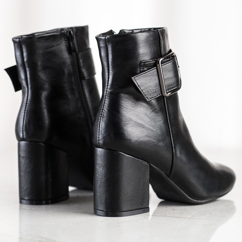 SHELOVET Botas clásicas con hebilla negro 1