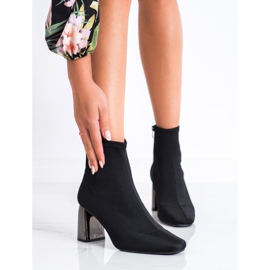 M.Daszyński Botas elegantes de tacón alto negro 2