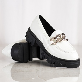 SHELOVET Mocasines blancos de moda 1 SHELOVET Mocasines blancos de moda 1