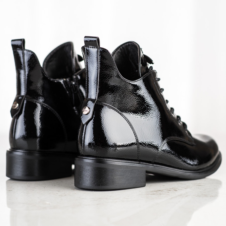 Filippo Botas elegantes con cordones negro 1