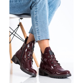 Cómodas botas VINCEZA granate rojo 3