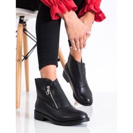 SHELOVET Botines negros en una cremallera 3