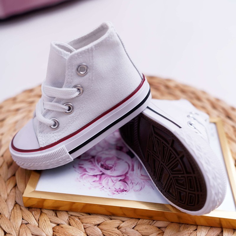 FRROCK Zapatos deportivos clásicos Filemon blancos altos para niños 1