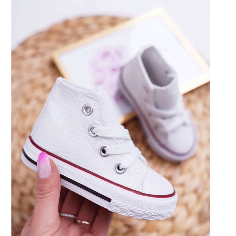 FRROCK Zapatos deportivos clásicos Filemon blancos altos para niños 4