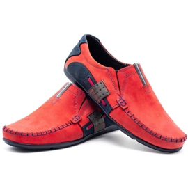 Olivier Mocasines de hombre 834 rojo azul marino 4