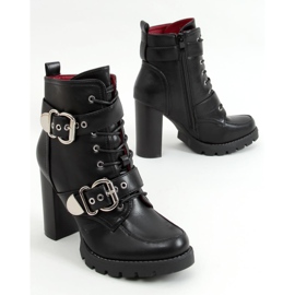 Botas negras de tacón ancho M556 Black negro 4