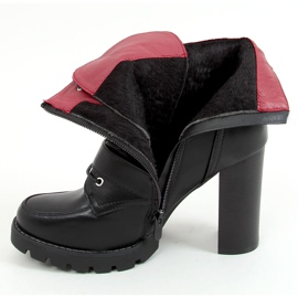 Botas negras de tacón ancho M556 Black negro 3