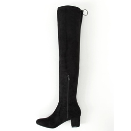 Botas mosqueteras con tacones bajos negro S-107 Negro 1 Botas mosqueteras con tacones bajos negro S-107 Negro 1