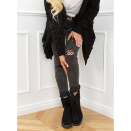 Botas con cuña oculta negro KL-711 Negro 2
