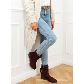 Botines planos con borlas marrones B0-330 Marrón 2 Botines planos con borlas marrones B0-330 Marrón 2