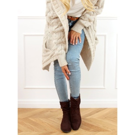 Botines planos con borlas marrones B0-330 Marrón 1 Botines planos con borlas marrones B0-330 Marrón 1