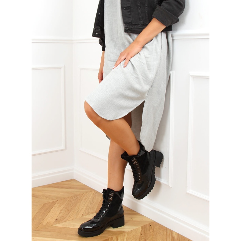 Botas de suela gruesa KL-757 Negro 2