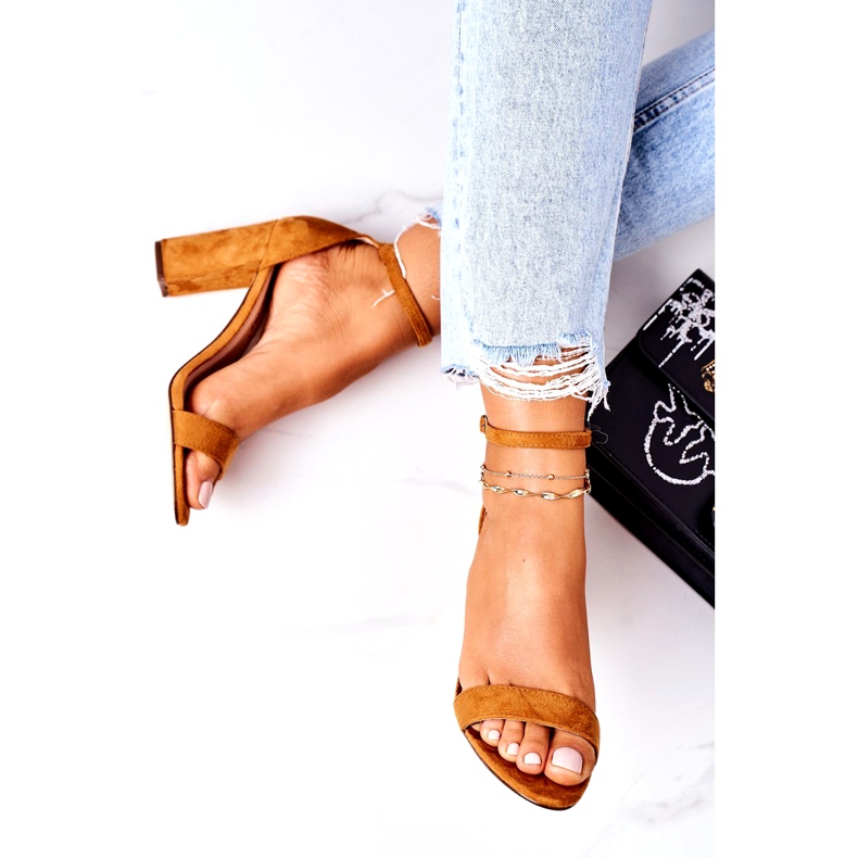 PS1 Sandalias de gamuza en una barra de camello Florence marrón 1 PS1 Sandalias de gamuza en una barra de camello Florence marrón 1