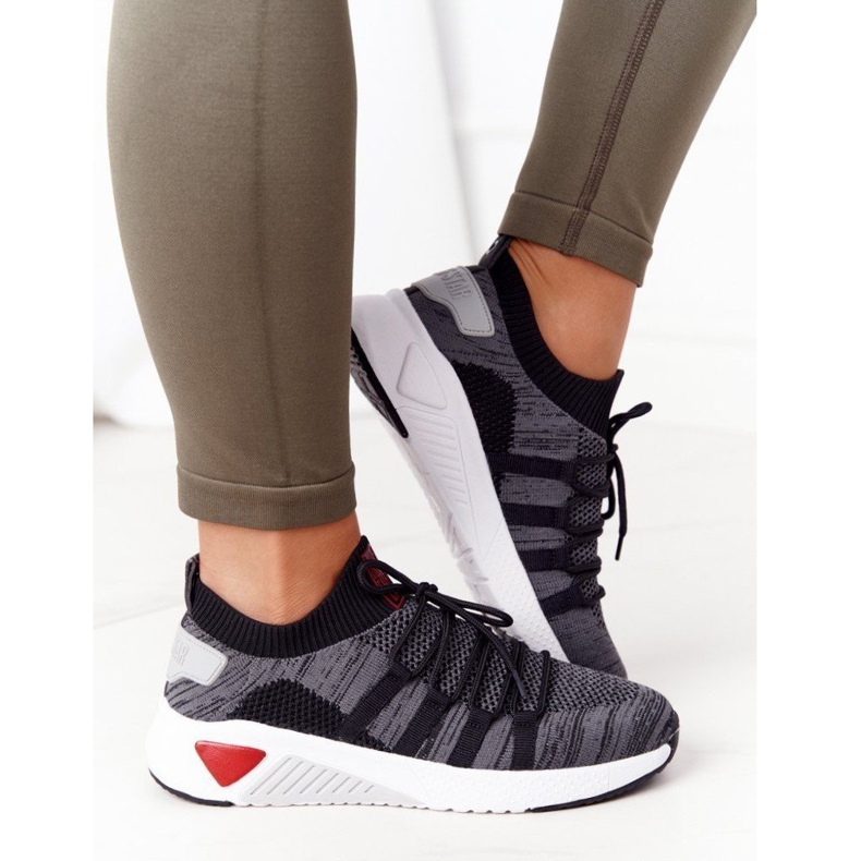 Big Star Zapatos deportivos femeninos espuma de memoria gran estrella hh274532 gris oscuro 5