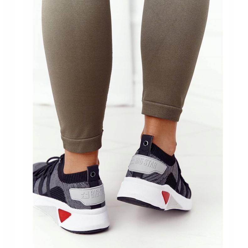 Big Star Zapatos deportivos femeninos espuma de memoria gran estrella hh274532 gris oscuro 2