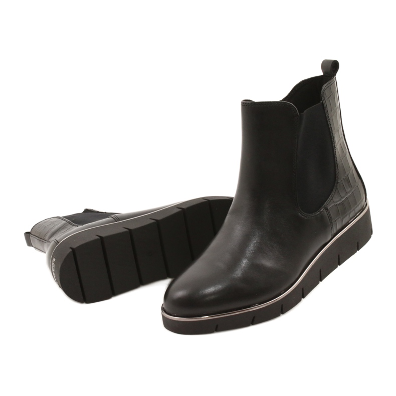 Caprice Botas de cuña Walking On Air system 25339 Black negro 3