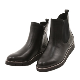 Caprice Botas de cuña Walking On Air system 25339 Black negro 2