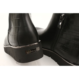 Caprice Botas de cuña Walking On Air system 25339 Black negro 6