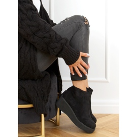 Negro Botas de cuña y plataforma E2381 Negro 1