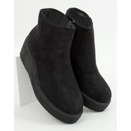 Negro Botas de cuña y plataforma E2381 Negro 2