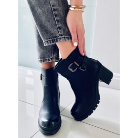 Botas militares negras de tacón alto 8998-11 Black negro 2