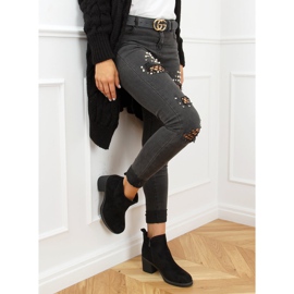 Botas negras de tacón 9B1003 Black negro 2