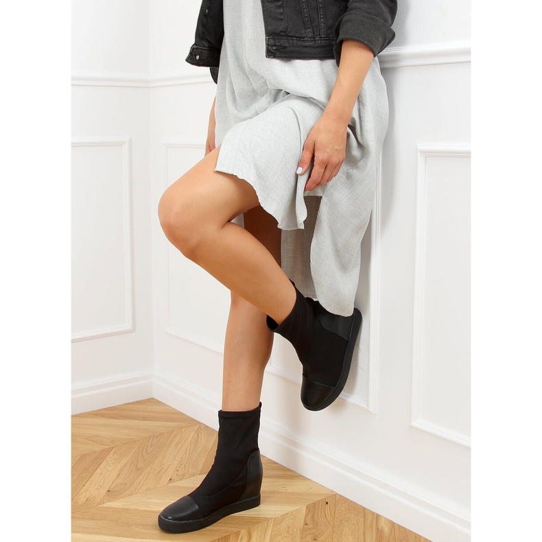 Black Botas de cuña Sock negro HQ887 Black 2