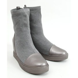 Gris Tacones de cuña Sock HQ887 Gris 3