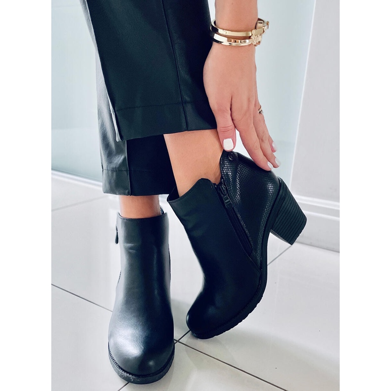 Botas negras de tacón 9B1037 Black negro 1 Botas negras de tacón 9B1037 Black negro 1