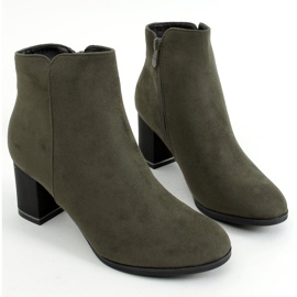 Botines verdes de tacón bajo KL-718 Green 1 Botines verdes de tacón bajo KL-718 Green 1