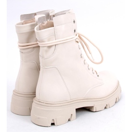 BM Botas con cordones beige RQ379 Beige 2