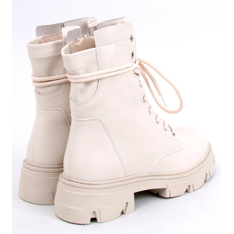 BM Botas con cordones beige RQ379 Beige 2