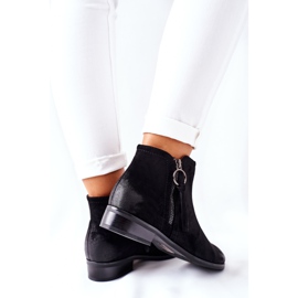 Vinceza Botas de gamuza cálidas para mujer Negro Janice 1