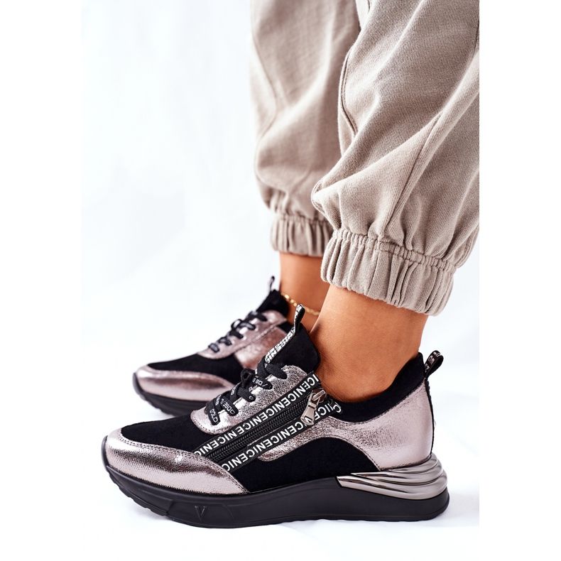 Vinceza Zapatillas Deportivas De Mujer Zapatillas Negras Aduan negro 1