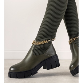 Botas verdes con parte superior de calcetín Cheers 1 Botas verdes con parte superior de calcetín Cheers 1