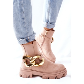 S.Barski Botas de abrigo para mujer Botas Jodhpur Beige Visione 4