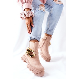S.Barski Botas de abrigo para mujer Botas Jodhpur Beige Visione 5