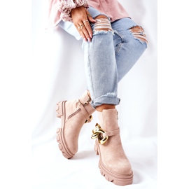 S.Barski Botas de abrigo para mujer Botas Jodhpur Beige Visione 6
