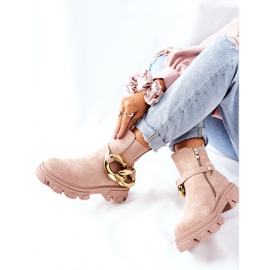 S.Barski Botas de abrigo para mujer Botas Jodhpur Beige Visione 7