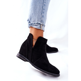 Botas De Mujer Con Cuña S.Barski Joiva Negro 4