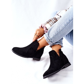 Botas De Mujer Con Cuña S.Barski Joiva Negro 5