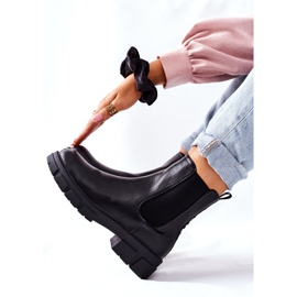 S.Barski Botas negras cálidas para mujer Jodhpur boots Roulette negro 1
