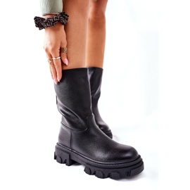 S.Barski Botas altas en negro loren traper 3
